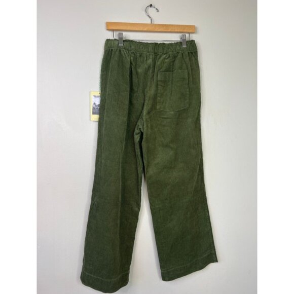 NWT Birds of Paradis by Trovata Women's Elastic Waist Straight Leona Pant Palm - Picture 6 of 7